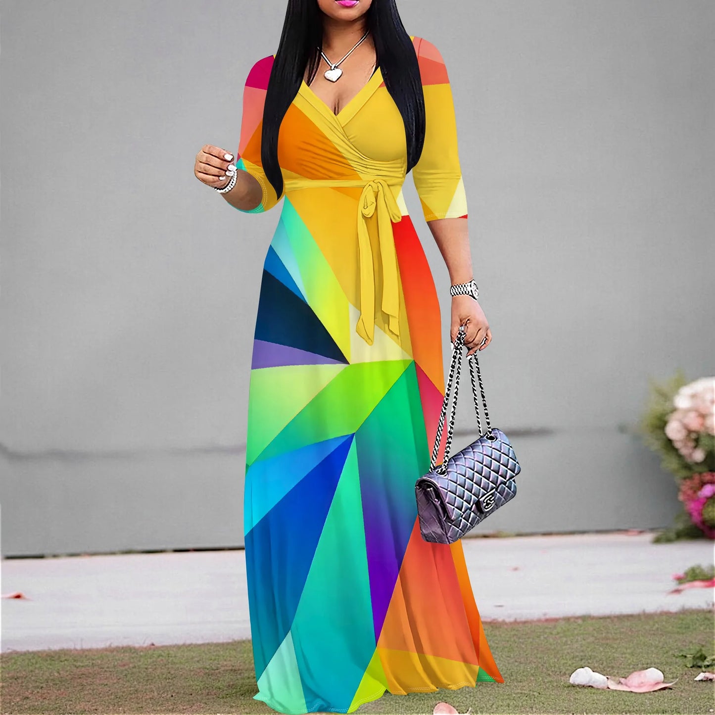 Floral Maxi Dress with Pockets - Effortless Elegance