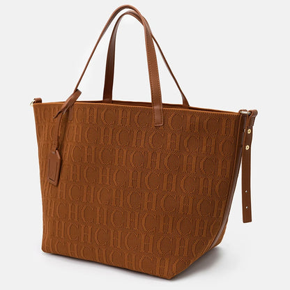 CH Classic Models of Women's Shoulder Bag Solid Color Fashionable Versatile Large-capacity Handbag Elegant Shopping Ladies Bag