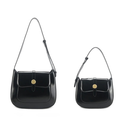 2023 New Retro Underarm Bag Women's Single oulder Leather Menger Bag Candy Color Medium Size Handbag for Daily Use