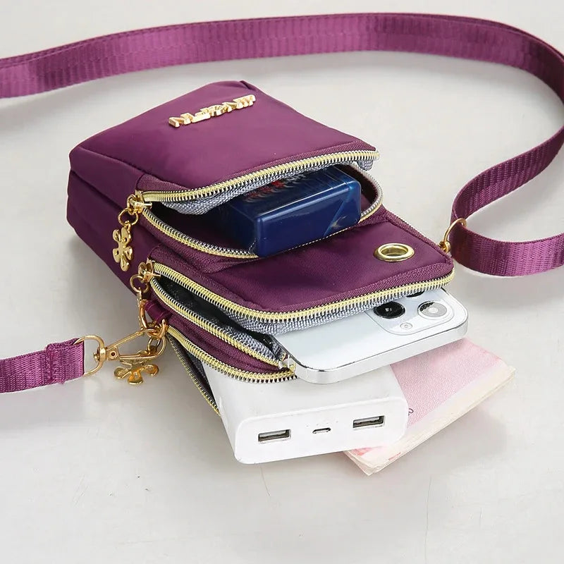 2025 New Women's Slant Mini Bag, Mobile Phone Bag, Fashion Mom Money Bag