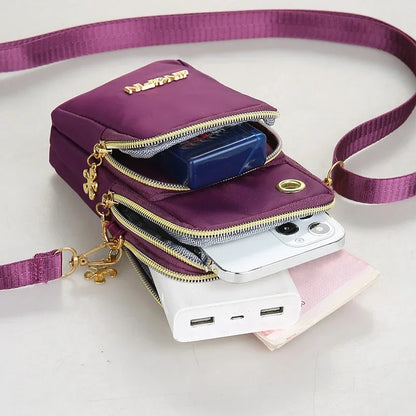 2025 New Women's Slant Mini Bag, Mobile Phone Bag, Fashion Mom Money Bag