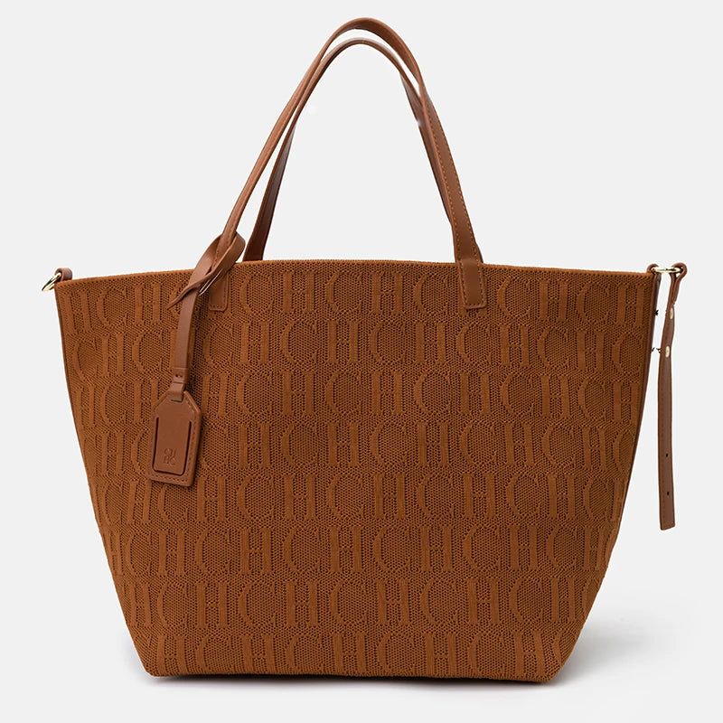 CH Classic Models of Women's Shoulder Bag Solid Color Fashionable Versatile Large-capacity Handbag Elegant Shopping Ladies Bag