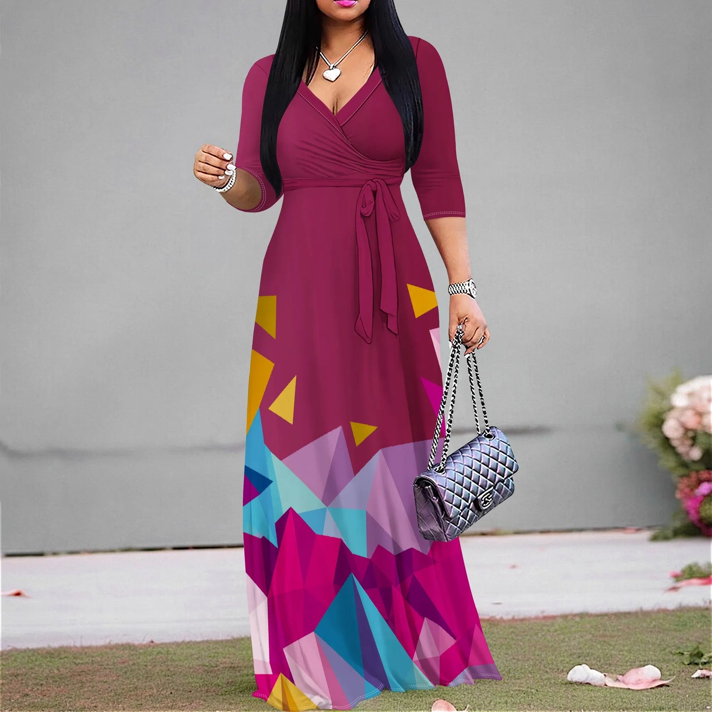 Floral Maxi Dress with Pockets - Effortless Elegance